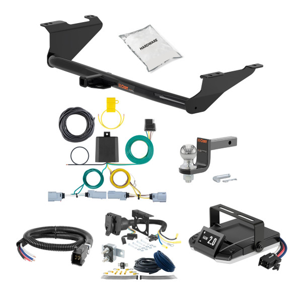 96-07 Chrysler Town & Country Excluding Stow 'n Go 2 CURT Trailer Hitch + Assure Proportional Brake Controller Kit HBCW654 - CURT