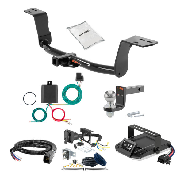 06-13 Lexus IS250 Sedan 1.25 CURT Trailer Hitch + Assure Proportional Brake Controller Kit HBCW1675 - CURT