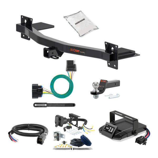 24-24 Chevrolet Traverse Limited 2 CURT Trailer Hitch + Assure Proportional Brake Controller Kit HBCW613 - CURT