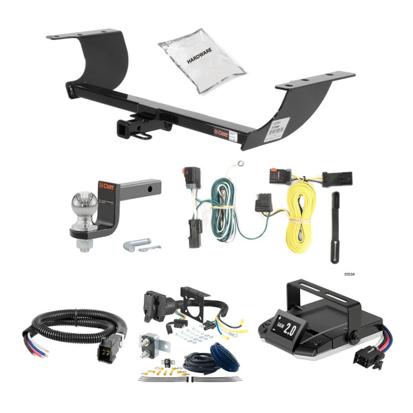 12-16 Dodge Charger 2 CURT Trailer Hitch + Assure Proportional Brake Controller Kit HBCW678 - CURT