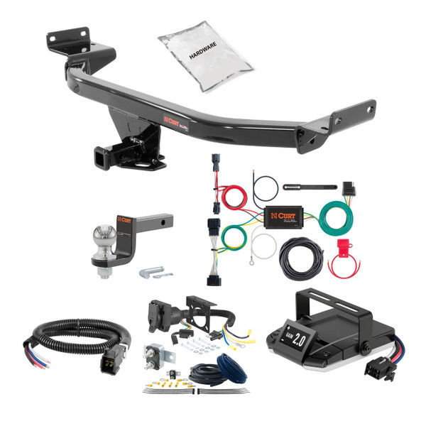 23-24 KIA Sportage 2 CURT Trailer Hitch + Assure Proportional Brake Controller Kit HBCW1634 - CURT