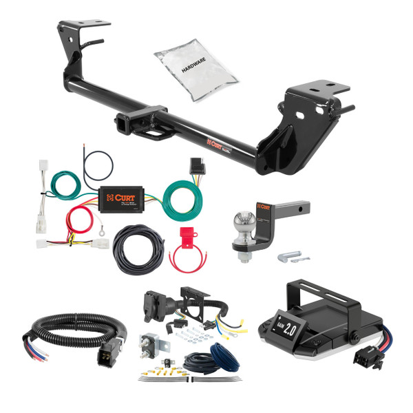 13-18 Lexus ES300h 1.25 CURT Trailer Hitch + Assure Proportional Brake Controller Kit HBCW1660 - CURT