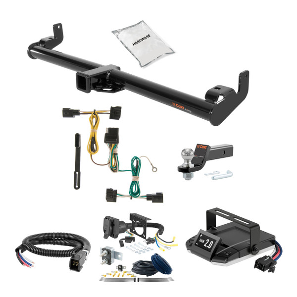 07-18 JEEP Wrangler JK 2 CURT Trailer Hitch + Assure Proportional Brake Controller Kit HBCW1577 - CURT