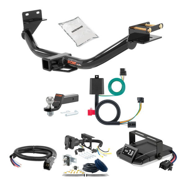 14-15 KIA Sorento 1.25 CURT Trailer Hitch + Assure Proportional Brake Controller Kit HBCW1624 - CURT