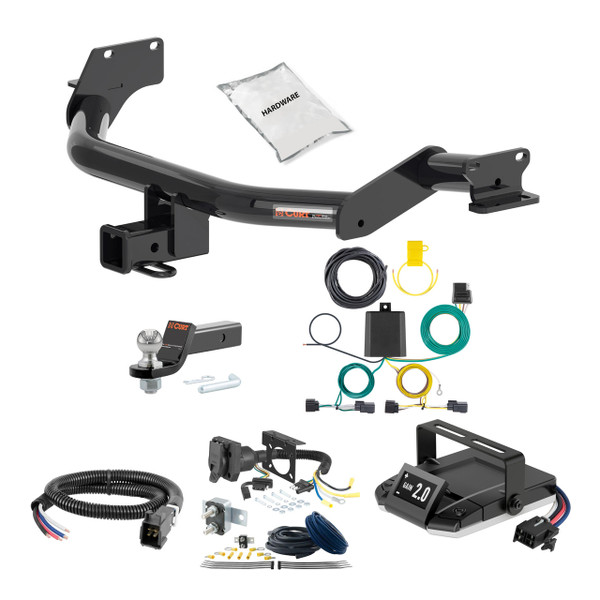 20-24 KIA Telluride 2 CURT Trailer Hitch + Assure Proportional Brake Controller Kit HBCW1644 - CURT
