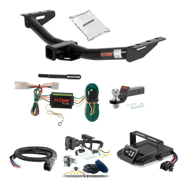 84-01 JEEP Cherokee 2 CURT Trailer Hitch + Assure Proportional Brake Controller Kit HBCW1534 - CURT