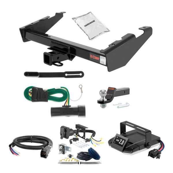 92-99 Chevrolet   2 CURT Trailer Hitch + Assure Proportional Brake Controller Kit HBCW592 - CURT