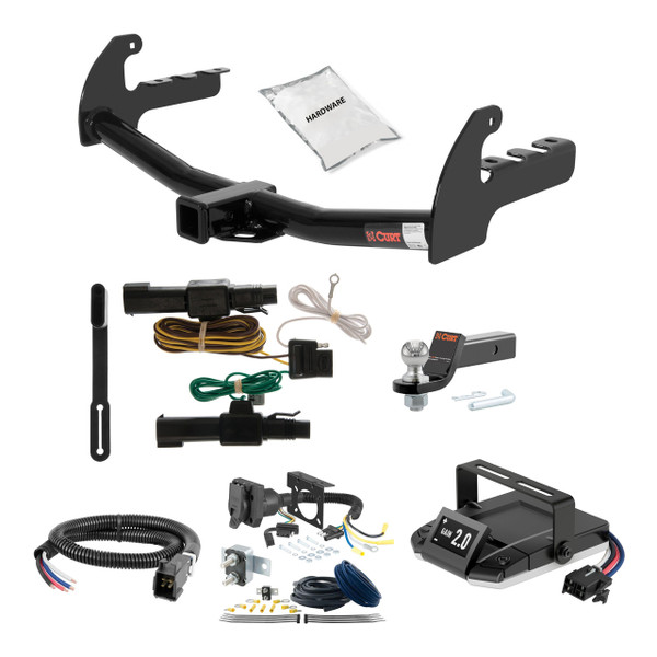 87-96 Dodge Dakota 2 CURT Trailer Hitch + Assure Proportional Brake Controller Kit HBCW686 - CURT
