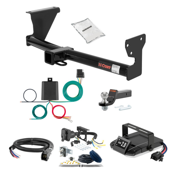 15-19 Land Rover Discovery Sport Excluding 5+2 seating 2 CURT Trailer Hitch + Assure Proportional Brake Controller Kit HBCW1650 - CURT