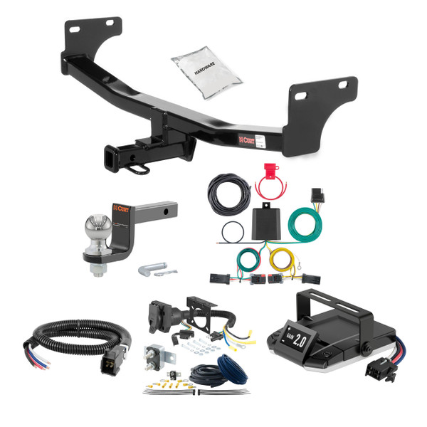 17-17 JEEP Compass Built in Mexico 2 CURT Trailer Hitch + Assure Proportional Brake Controller Kit HBCW1543 - CURT