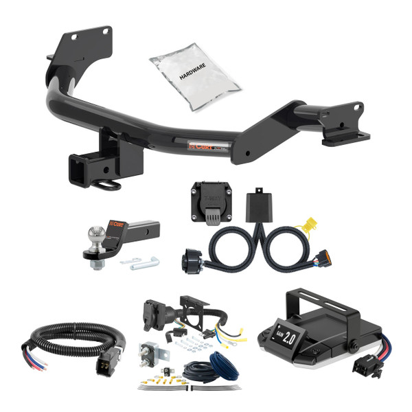 20-24 KIA Telluride 2 CURT Trailer Hitch + Assure Proportional Brake Controller Kit HBCW1647 - CURT