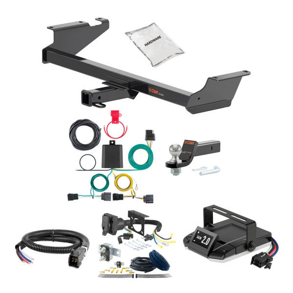 08-20 Dodge Grand Caravan 1.25 CURT Trailer Hitch + Assure Proportional Brake Controller Kit HBCW695 - CURT