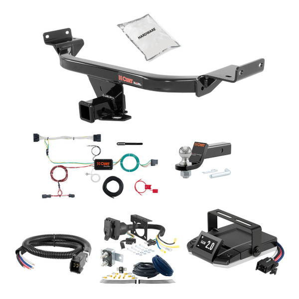 17-22 KIA Sportage 1.25 CURT Trailer Hitch + Assure Proportional Brake Controller Kit HBCW1635 - CURT