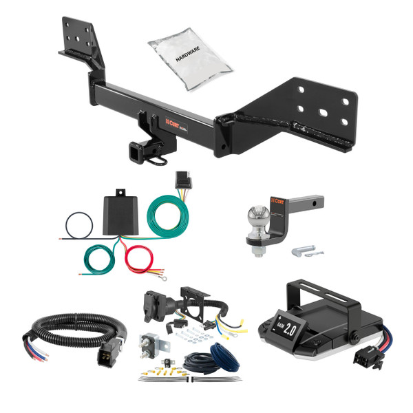 07-12 Lexus ES350 1.25 CURT Trailer Hitch + Assure Proportional Brake Controller Kit HBCW1665 - CURT