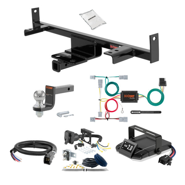 10-13 Mazda 3 Sedan 1.25 CURT Trailer Hitch + Assure Proportional Brake Controller Kit HBCW1764 - CURT