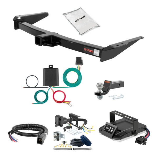 12-17 Lexus LS460 1.25 CURT Trailer Hitch + Assure Proportional Brake Controller Kit HBCW1681 - CURT