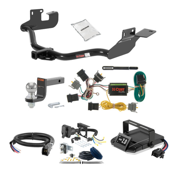 08-11 Mazda Tribute Without factory 1-1/4" receiver hitch 2 CURT Trailer Hitch + Assure Proportional Brake Controller Kit HBCW1823 - CURT