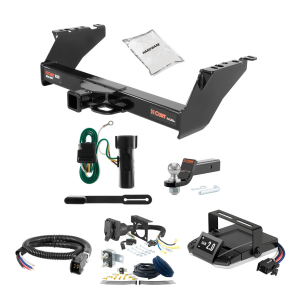 78-96 Ford Bronco 2 CURT Trailer Hitch + Assure Proportional Brake Controller Kit HBCW787 - CURT