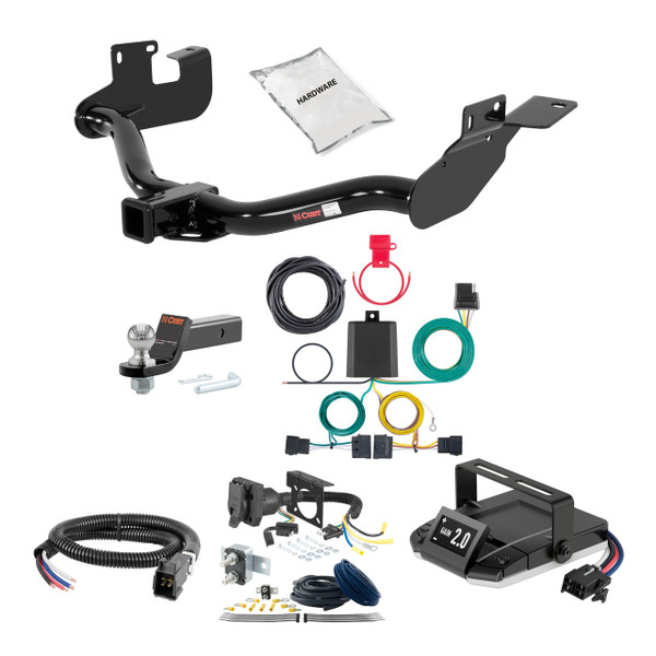 05-11 Mercury Mariner Without factory 1-1/4" receiver hitch 1.25 CURT Trailer Hitch + Assure Proportional Brake Controller Kit HBCW1935 - CURT