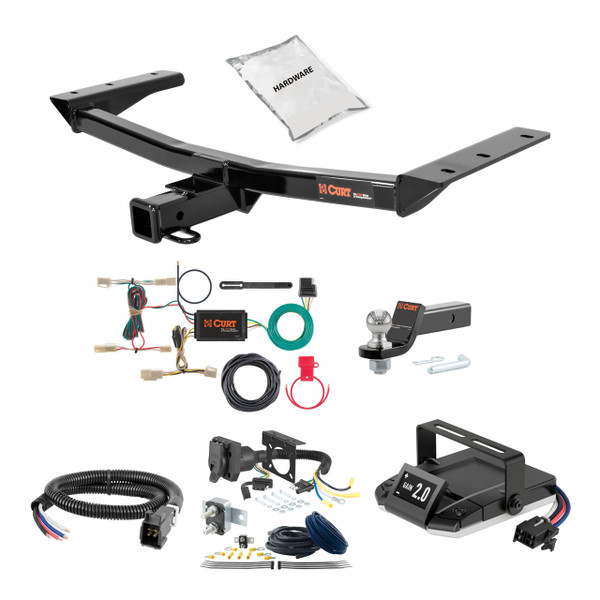 16-22 Lexus RX350 Excluding F Sport 2 CURT Trailer Hitch + Assure Proportional Brake Controller Kit HBCW1701 - CURT