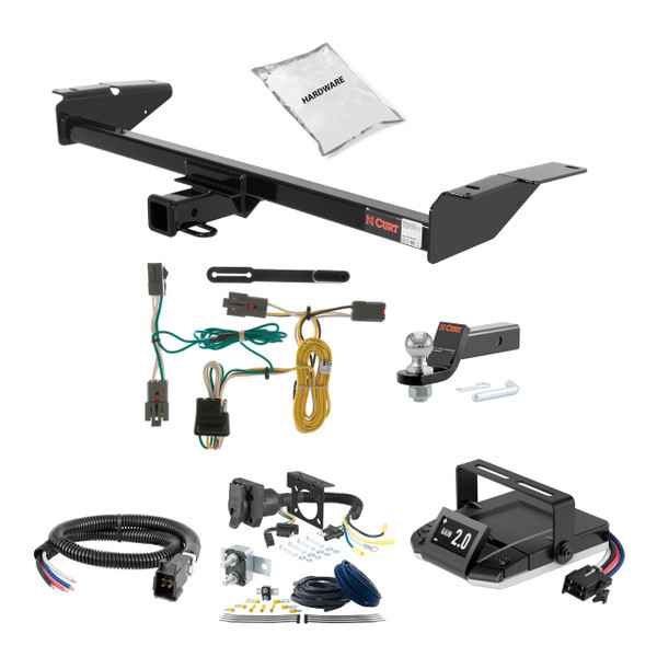 92-11 Ford Crown Victoria 1.25 CURT Trailer Hitch + Assure Proportional Brake Controller Kit HBCW794 - CURT