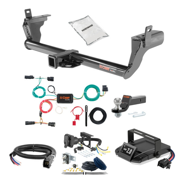 15-24 Ford Edge 2 CURT Trailer Hitch + Assure Proportional Brake Controller Kit HBCW808 - CURT