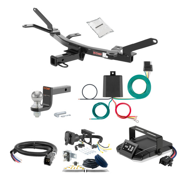 09-13 Mazda 6 Sedan 1.25 CURT Trailer Hitch + Assure Proportional Brake Controller Kit HBCW1770 - CURT