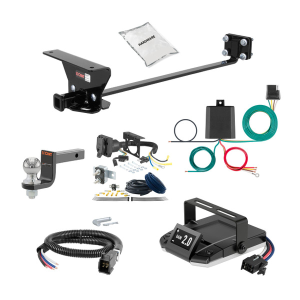 20-23 Mercedes-Benz E350 Sedan 1.25 CURT Trailer Hitch + Assure Proportional Brake Controller Kit HBCW1866 - CURT