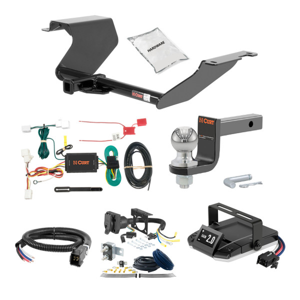 04-09 Mazda 3 Sedan 1.25 CURT Trailer Hitch + Assure Proportional Brake Controller Kit HBCW1765 - CURT