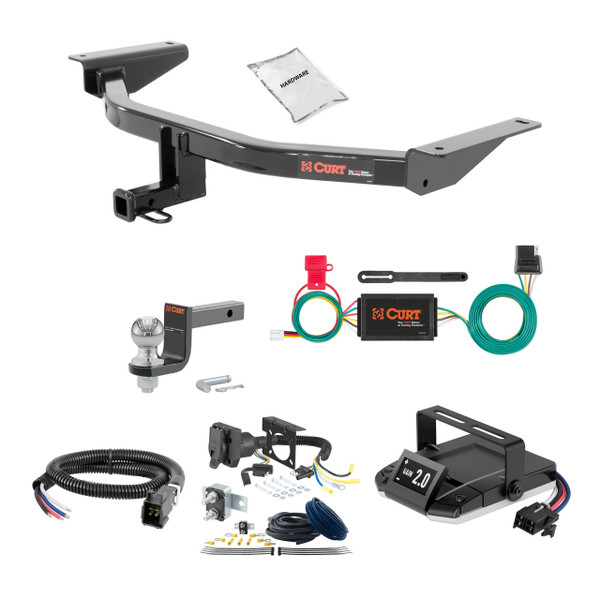 07-12 Mazda CX-7 2 CURT Trailer Hitch + Assure Proportional Brake Controller Kit HBCW1802 - CURT