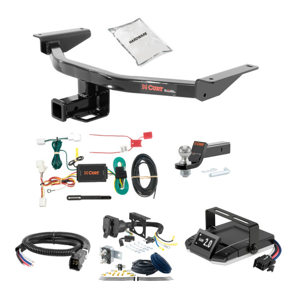 16-23 Mazda CX-9 1.25 CURT Trailer Hitch + Assure Proportional Brake Controller Kit HBCW1803 - CURT