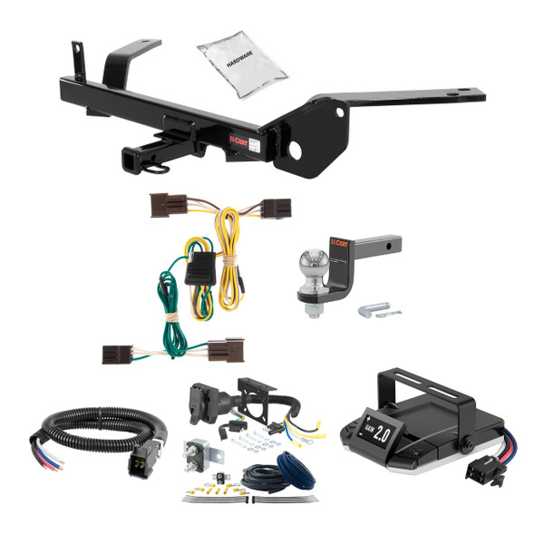 08-09 Ford Taurus Sedan 2 CURT Trailer Hitch + Assure Proportional Brake Controller Kit HBCW984 - CURT