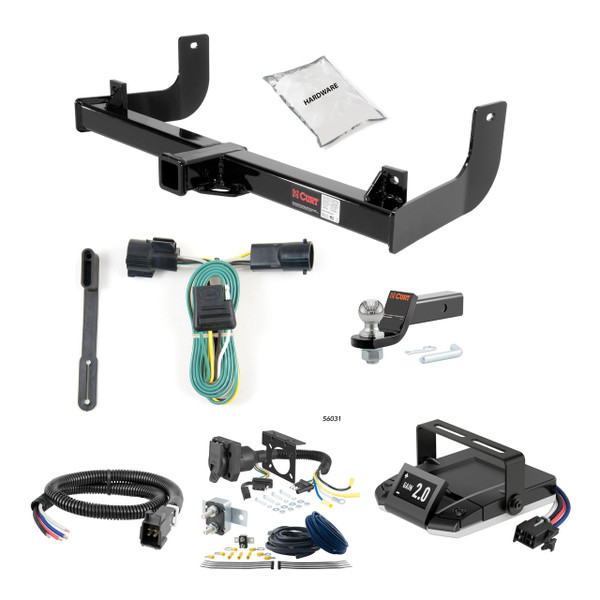 09-14 Ford F-150  Excluding factory receiver 2 CURT Trailer Hitch + Assure Proportional Brake Controller Kit HBCW854 - CURT