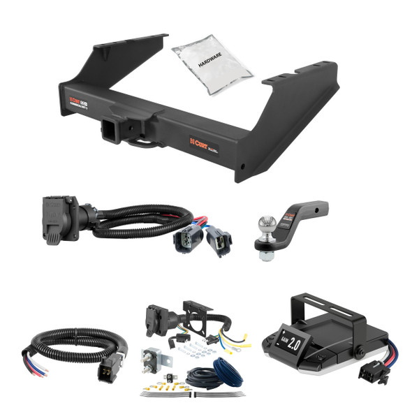 08-16 Ford F-450 Super Duty Excluding cab & chassis 2 CURT Trailer Hitch + Assure Proportional Brake Controller Kit HBCW916 - CURT