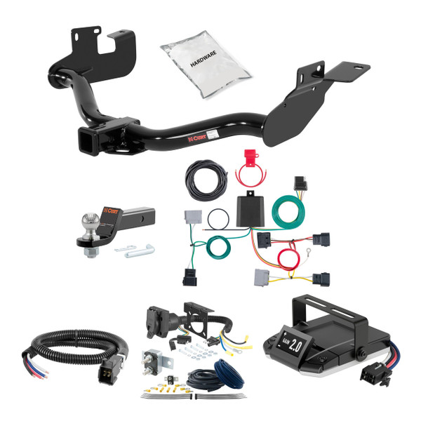 08-11 Mazda Tribute With factory 1-1/4" receiver hitch 2 CURT Trailer Hitch + Assure Proportional Brake Controller Kit HBCW1820 - CURT