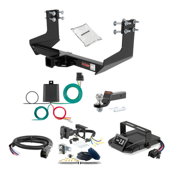 10-24 Mercedes-Benz Sprinter 3500 Standard bumper, excluding rear door step 2 CURT Trailer Hitch + Assure Proportional Brake Controller Kit HBCW1921 - CURT