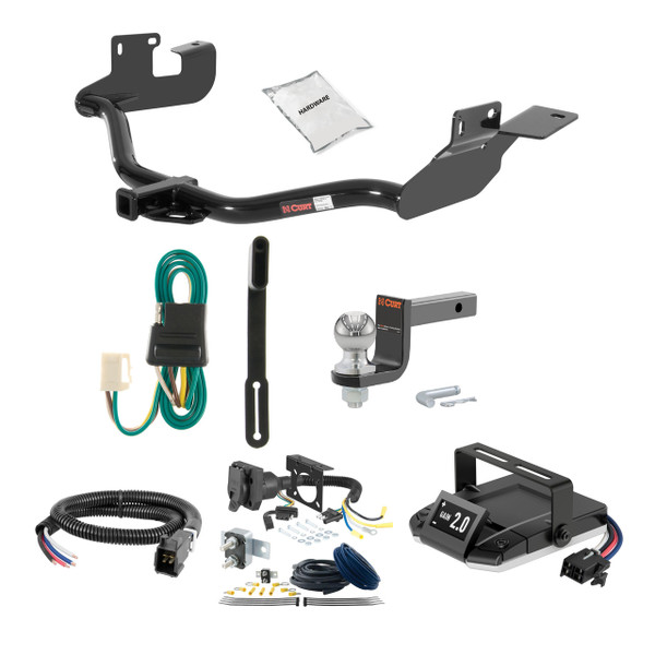 05-06 Mazda Tribute With factory 1-1/4" receiver hitch 2 CURT Trailer Hitch + Assure Proportional Brake Controller Kit HBCW1821 - CURT