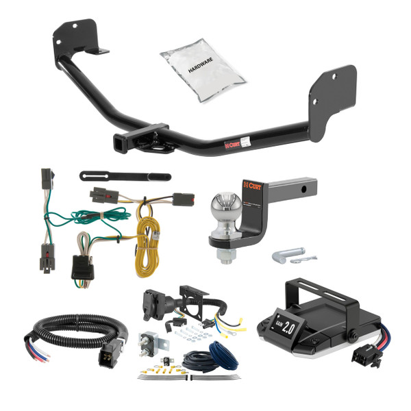 11-11 Ford Mustang Convertible, excluding GT models and California Special 1.25 CURT Trailer Hitch + Assure Proportional Brake Controller Kit HBCW962 - CURT