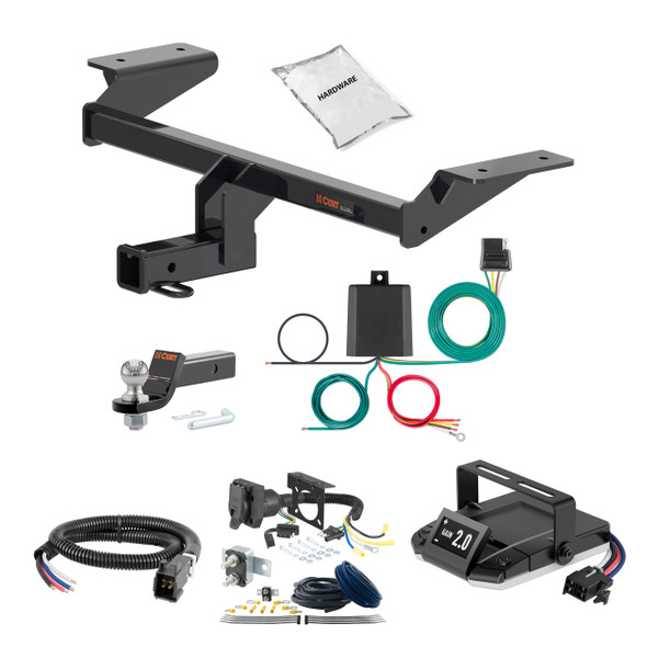 94-04 Ford Mustang Coupe 1.25 CURT Trailer Hitch + Assure Proportional Brake Controller Kit HBCW971 - CURT