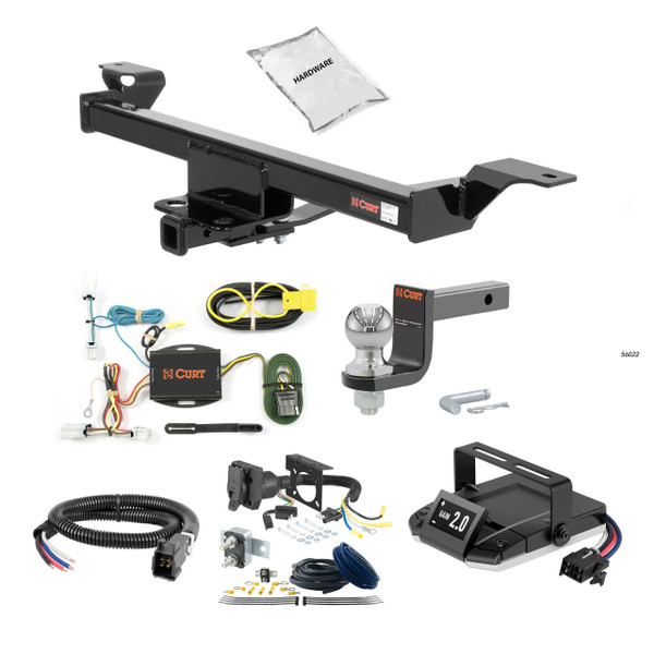 07-24 Nissan Altima Sedan 1.25 CURT Trailer Hitch + Assure Proportional Brake Controller Kit HBCW2008 - CURT