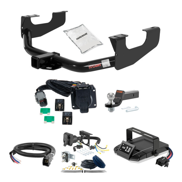 99-16 Ford F-250 Super Duty 2 CURT Trailer Hitch + Assure Proportional Brake Controller Kit HBCW886 - CURT