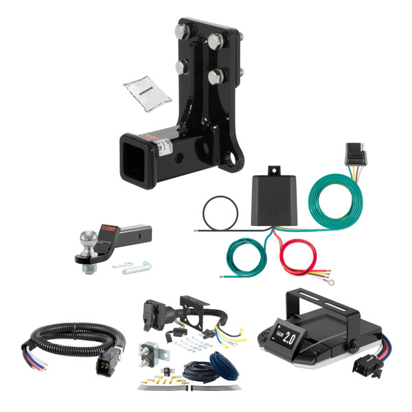 03-05 Mercedes-Benz ML350 2 CURT Trailer Hitch + Assure Proportional Brake Controller Kit HBCW1905 - CURT