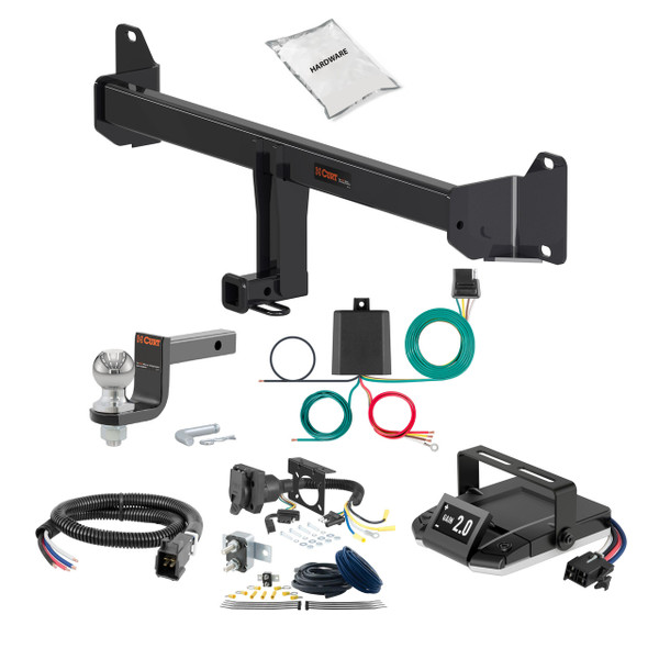16-21 Mini Cooper Clubman 1.25 CURT Trailer Hitch + Assure Proportional Brake Controller Kit HBCW1966 - CURT