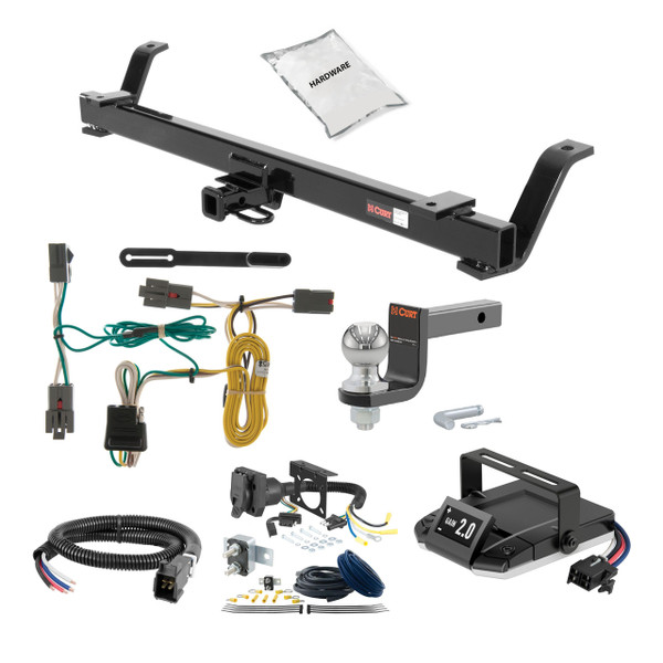05-08 Ford Mustang Convertible, excluding GT 1.25 CURT Trailer Hitch + Assure Proportional Brake Controller Kit HBCW964 - CURT
