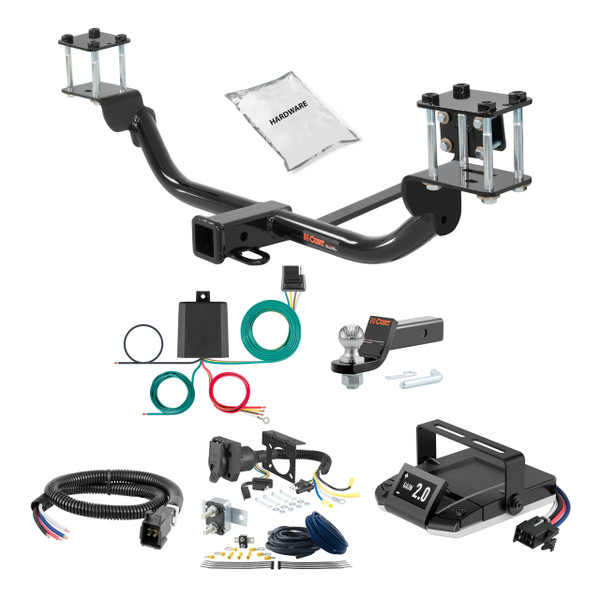 13-15 Mercedes-Benz GLK350 2 CURT Trailer Hitch + Assure Proportional Brake Controller Kit HBCW1895 - CURT