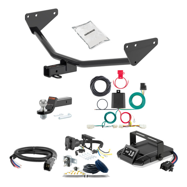 97-04 Mitsubishi Montero Sport 2 CURT Trailer Hitch + Assure Proportional Brake Controller Kit HBCW1986 - CURT