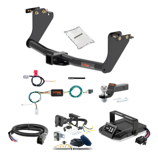 18-21 Mitsubishi Eclipse Cross 1.25 CURT Trailer Hitch + Assure Proportional Brake Controller Kit HBCW1971 - CURT
