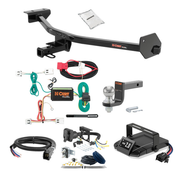 18-24 Nissan Leaf 1.25 CURT Trailer Hitch + Assure Proportional Brake Controller Kit HBCW2024 - CURT