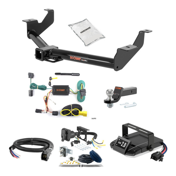 14-23 Ford Transit Connect 1.25 CURT Trailer Hitch + Assure Proportional Brake Controller Kit HBCW996 - CURT