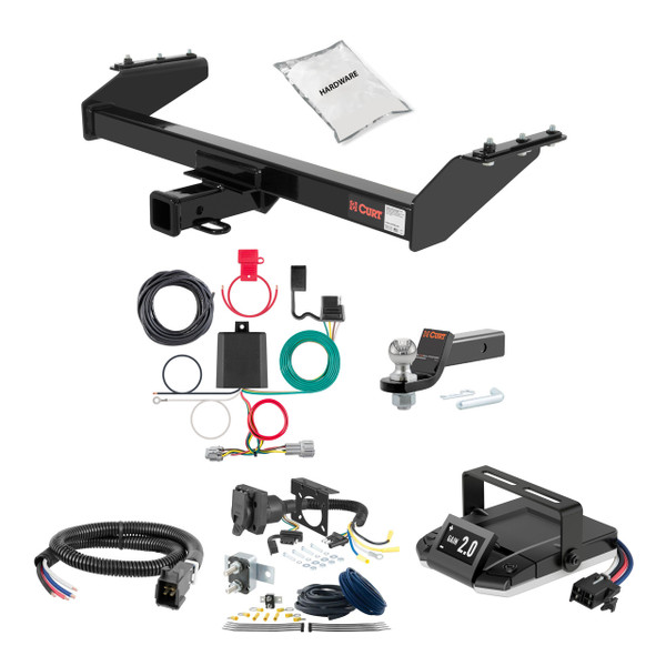00-04 Nissan   2-door, short bed 2 CURT Trailer Hitch + Assure Proportional Brake Controller Kit HBCW2018 - CURT